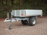 voorkant van de kiepwagen