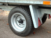 detailfoto van de banden met borden